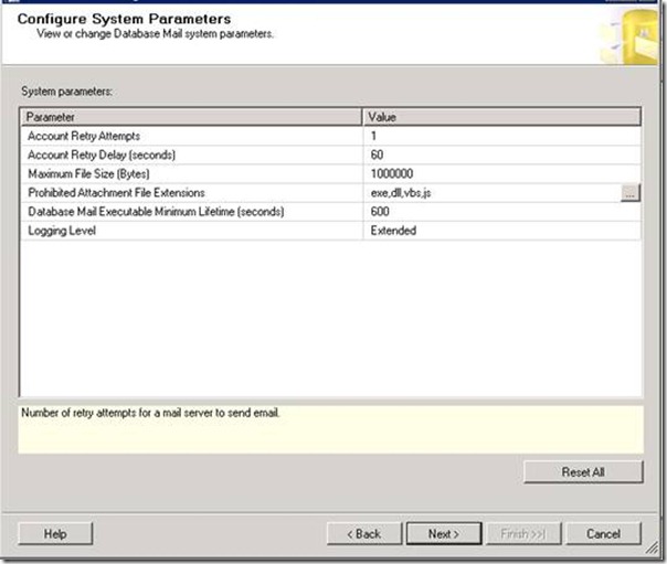 Configure system parameters 